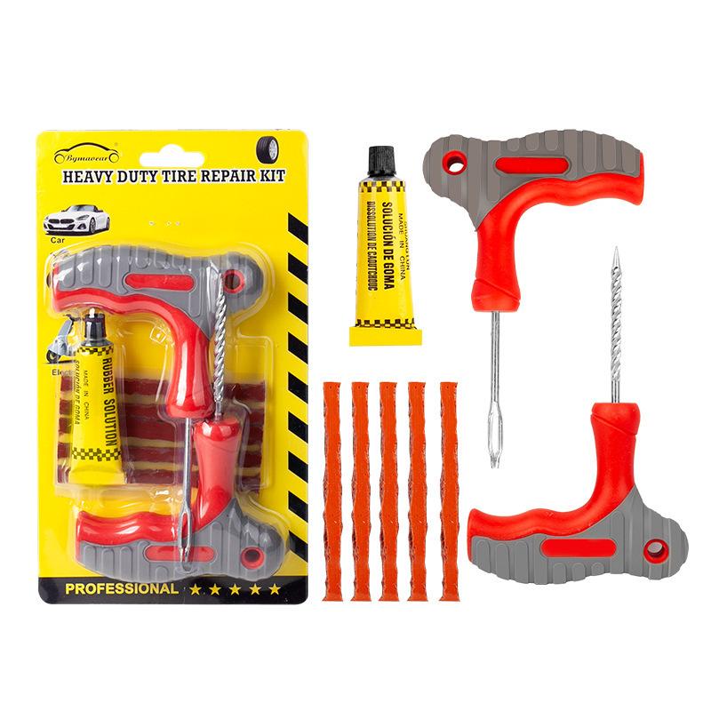 Car & Electric Vehicle Emergency Tire Repair Kit Quick-Fix Vacuum Tire Patching Tool Set for Cars and Electric Scooters