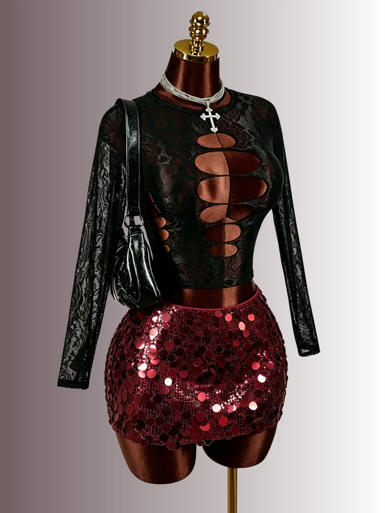 Fashionable Sequin Decor Y2K Sexy Lady Bodycon Skirt, High Waist Slimming Versatile Party Dress, Trendy Short Skirt for Women, Bodycon Fitted Skirt