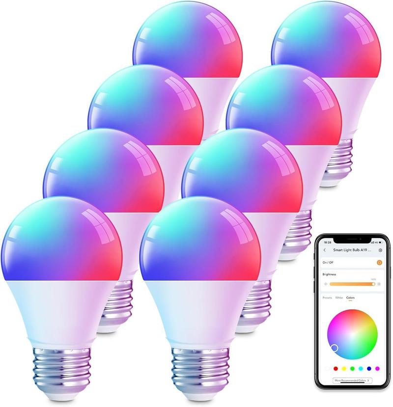 LED Smart Light Bulbs, LED Light Bulbs Color Changing,Smart Bulb That Work with Alexa & Google Home, Multiple Preset Scene, Music Sync, 2.4GHz RGB WiFi Bluetooth Light Bulb LED Smart Light Bulbs, LED Light Bulbs Color Changing,Smart Bulb That Work with Alexa & Google Home, Multiple Preset Scene, Music Sync, 2.4GHz RGB WiFi Bluetooth Light Bulb