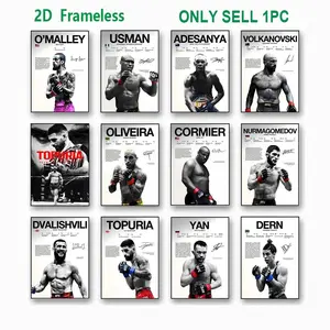 1 piece, printed poster featuring a legendary boxing showdown: UFC inspirational theme, canvas print, suitable for gyms and home decor, unframed, Inspirational Wall Art