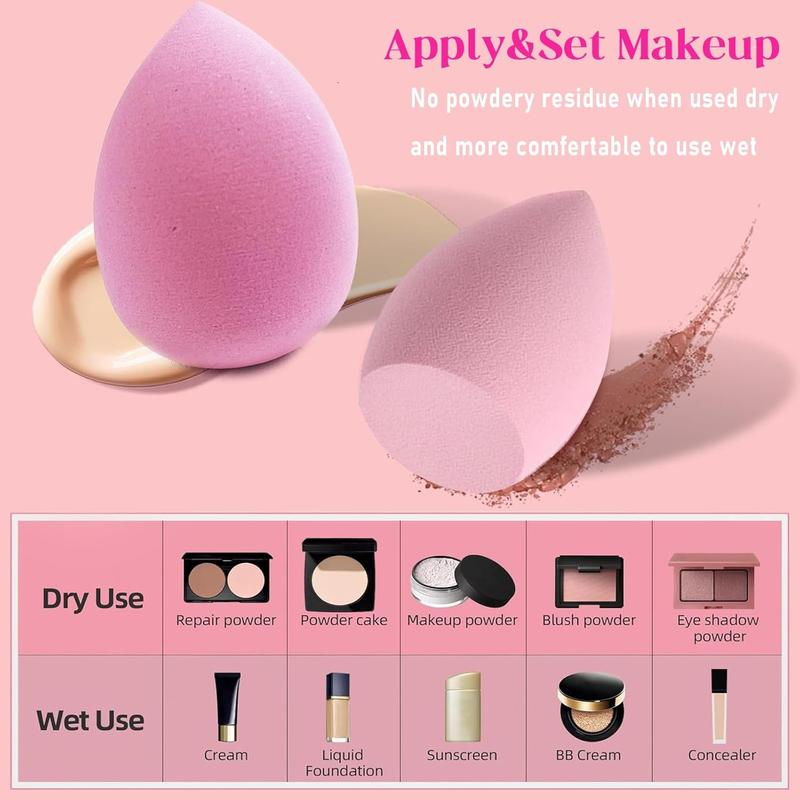 14pcs Blending Makeup Sponge & Powder Puff Set, Versatile Makeup Sponges for Liquid Foundation, Loose Powder, Concealer, Cream, Soft Beauty Sponges Set, Cosmetics,  Makeup Products