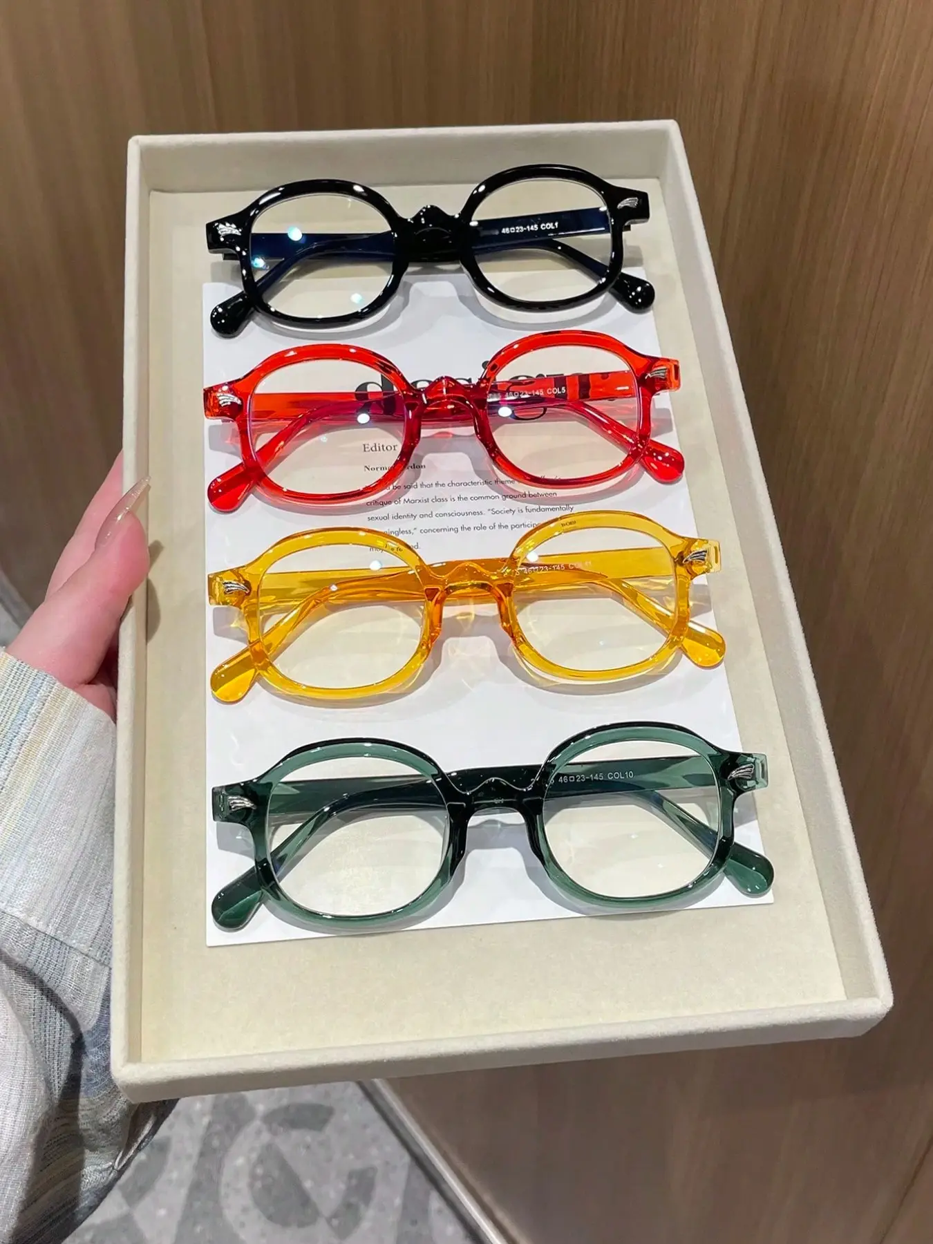 4 Pairs Women's Oval PC Glasses Frame, Casual Fashion, Simple Elegant, Solid Color Full Frame, Non-Precription, All Seasons