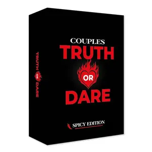 55 English Truth or Dare Game Cards, Bold and Exciting Party Game, Table Game, Perfect for Date Night, Anniversary, Valentine's Day, Christmas