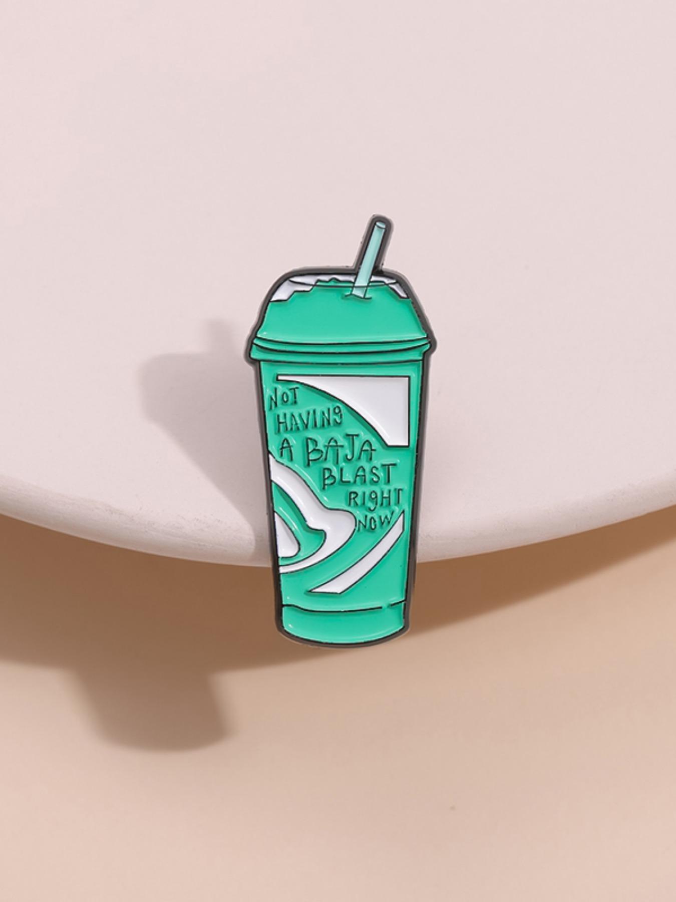 Creative Drink Cup Design Brooch Pin, Durable Metal Pins, Cute Fashion Alloy Badge for Women & Men for Party, Daily Clothing Decor, Trendy All-match & Exquisite Brooch for Birthday Gift, Charms, Jewelry