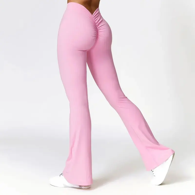 V-shaped Hip Yoga Pants Flare Leggings Women Waist Wide Leg Pants Women Gym Fitness Flared Pant Dance Trousers,High-Waist,Leopard,Print,Back,Workout,with,Pockets,tummy,control,bootcut