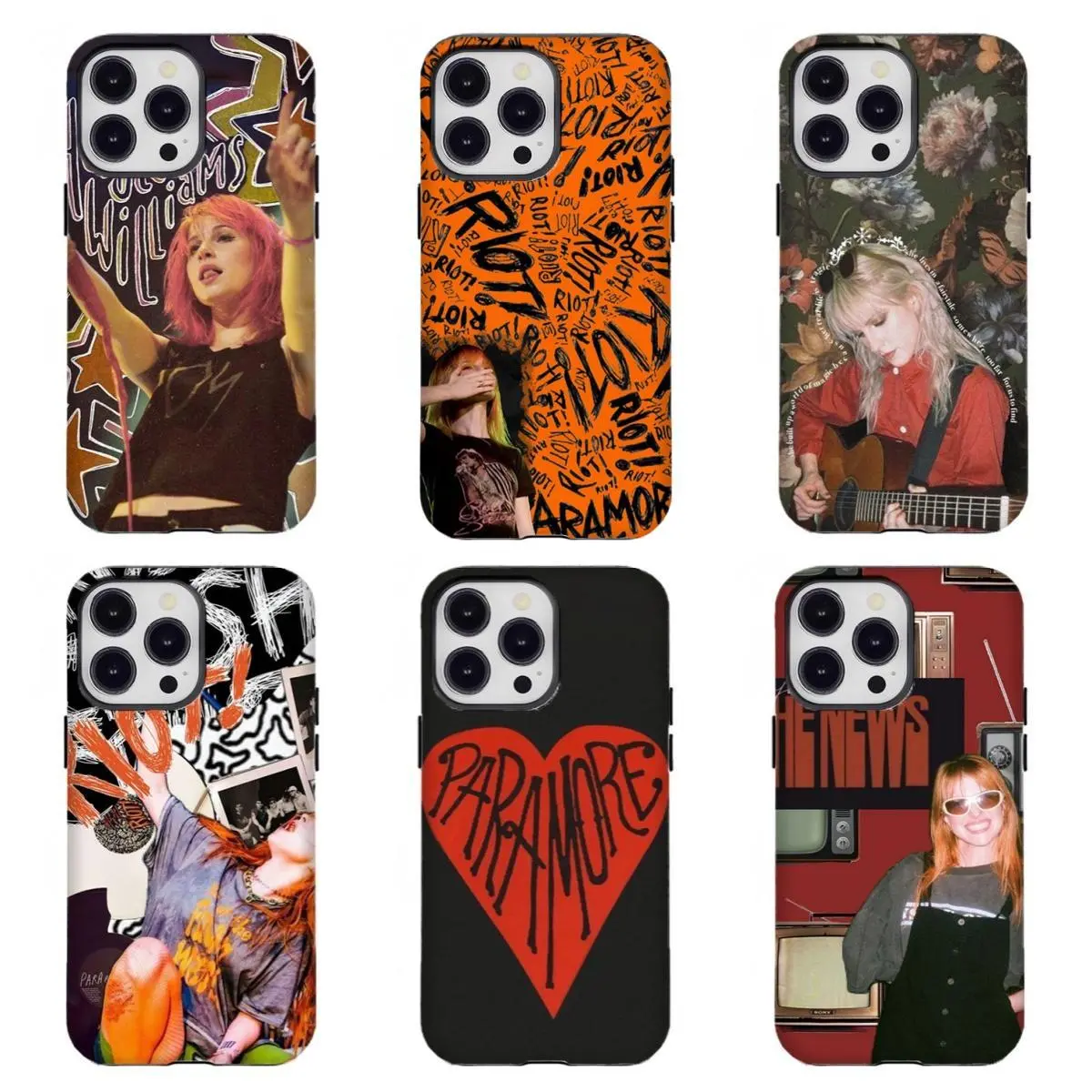 Paramore Hayley Williams Iconic Pop Punk Band Aesthetic Custom Shockproof Phone Cover, Resistance & Protection Cellphone Accessory for iPhone 11-17,for Samsung S21-S25, Ideal Gift for Rock Fans