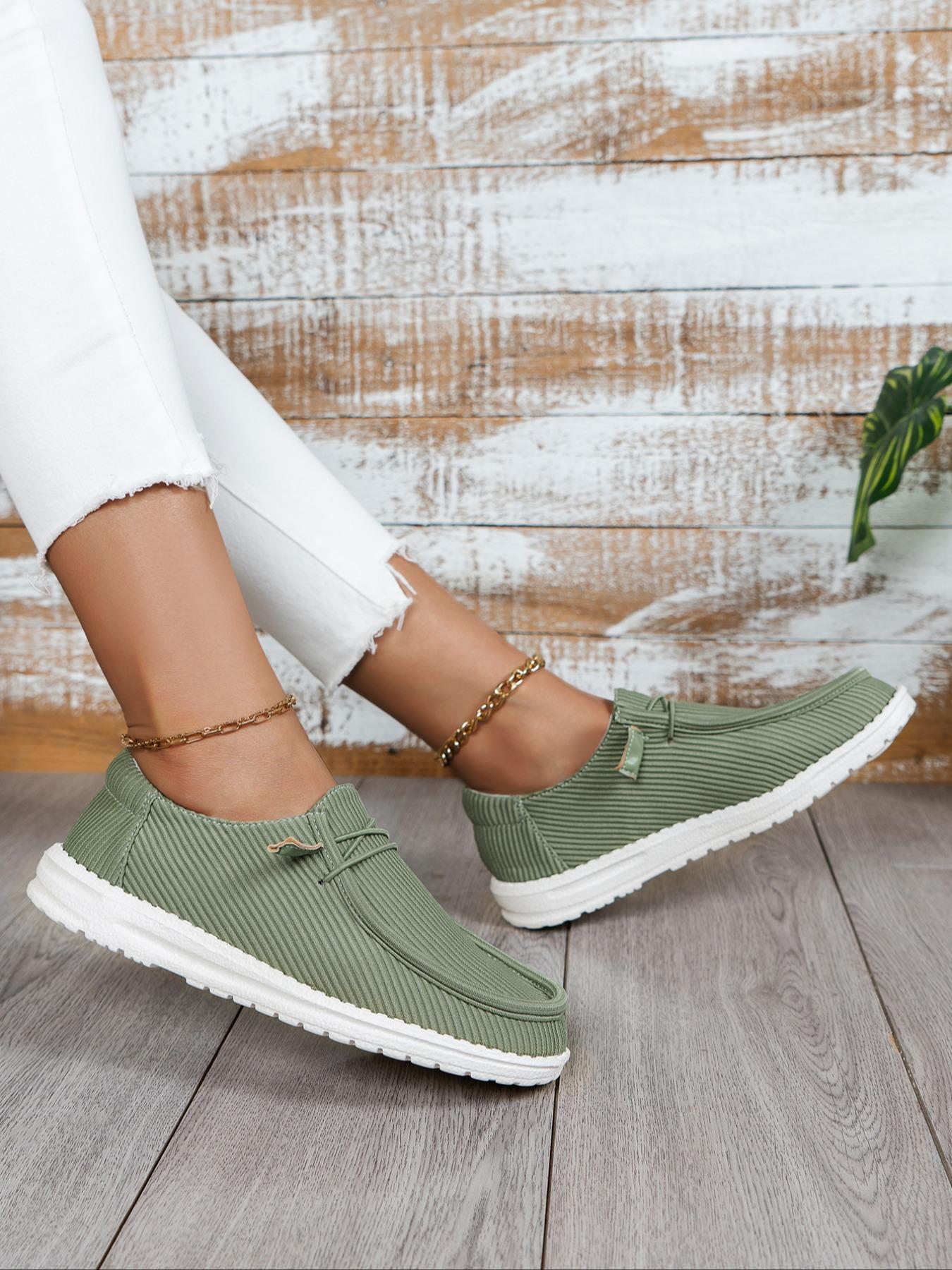 Women's 1 Pair Minimalist Fabric Slip Ons Casual Plain Round Toe Slip-on Shoes, Casual Comfortable Versatile Soft Sole Shoes For Daily Wear