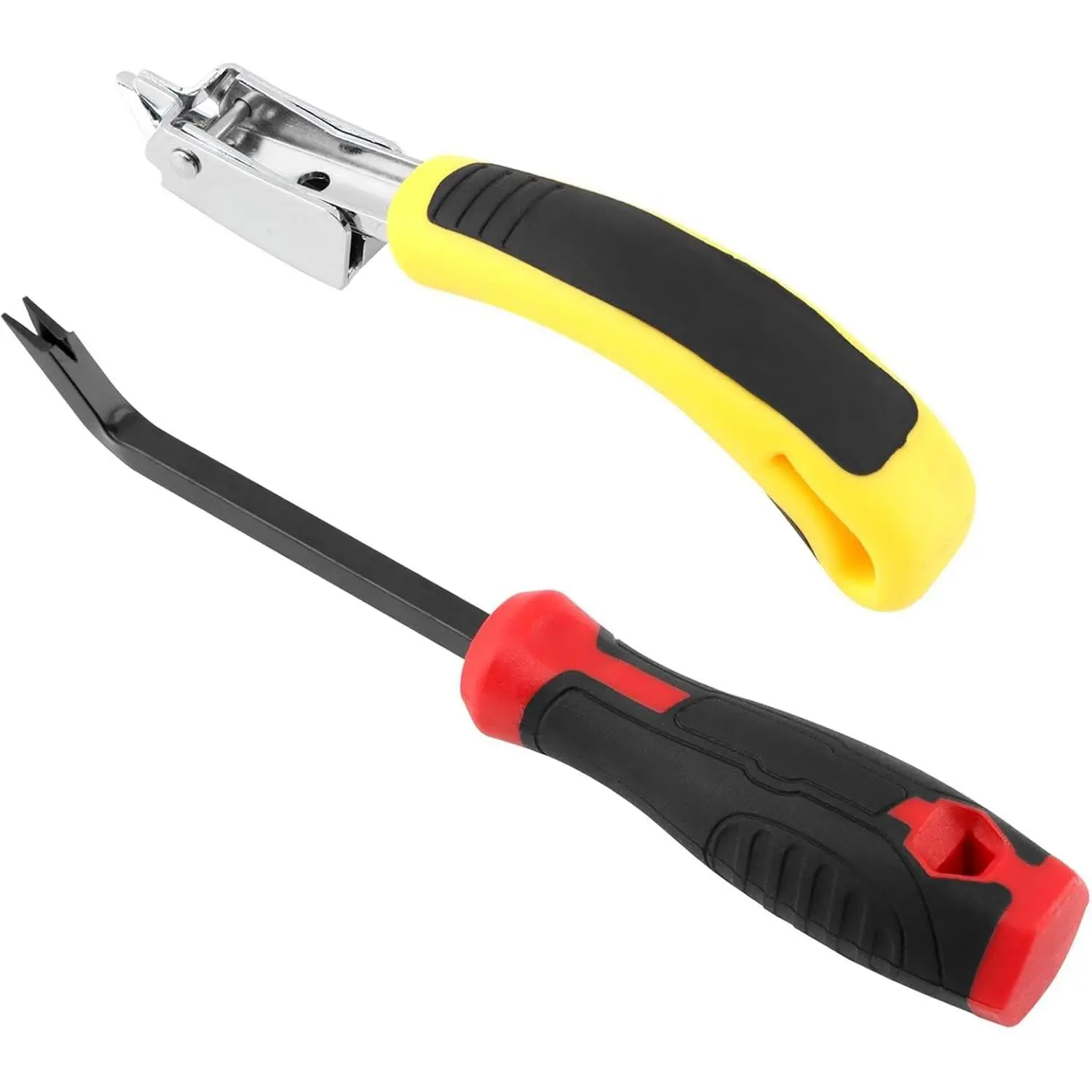 2-Pack Heavy Duty Staple Remover Tool, Upholstery Stapler Puller Lifter for Carpet, Wood Floors, Construction Projects (Double Pack)