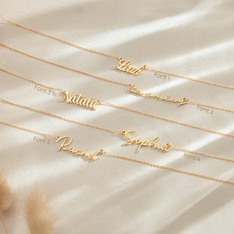 AS826 Personalized Custom Name Pendant Stainless Steel DIY Necklace Gifts for Family, Friends and Lovers