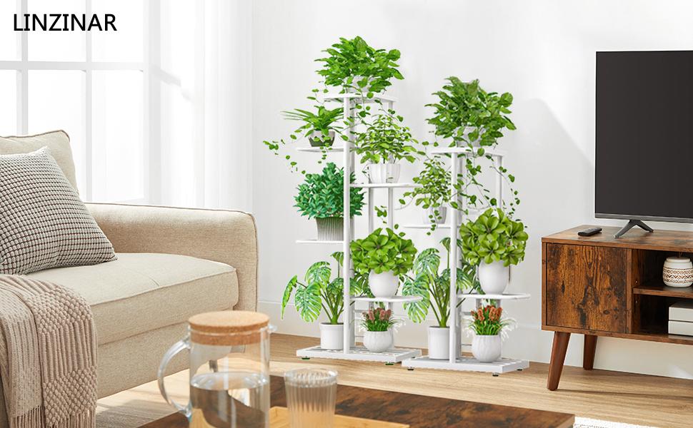 Sturdy 4 Tier Metal Plant Stand Indoor Outdoor 5 Potted Multi-layer Flower Pot Holder Shelf Planter Display Shelving Unit for Patio Garden Corner Balcony Sturdy 4 Tier Metal Plant Stand Indoor Outdoor 5 Potted Multi-layer Flower Pot Holder Shelf Planter Display Shelving Unit for Patio Garden Corner Balcony