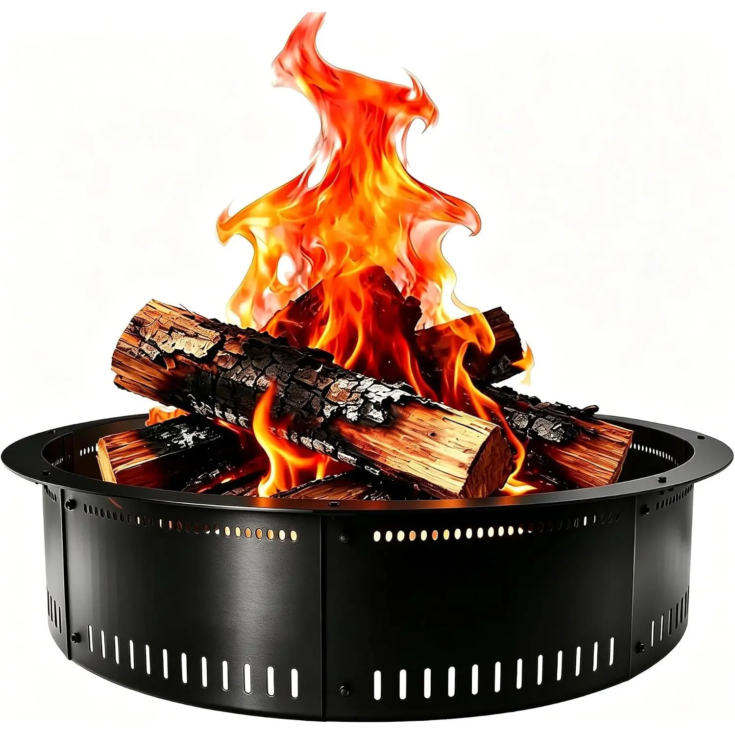 Fire Pit Ring,  Firepit Ring Insert Liner, Heavy Duty Anti-Rust Metal Fire Ring for Outdoor Patio Backyard Camping, Above or In-Ground DIY Fire Pits (36 in)