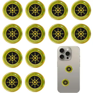 12 Pcs Emf Blocker for Cell Phone,Radiation Blocker for Cell Phone,Emf Stickers,A Practical Gift for Tech Lovers for Smart Phones/Tablets/Laptops Electronic Devices Blockers(Gold)