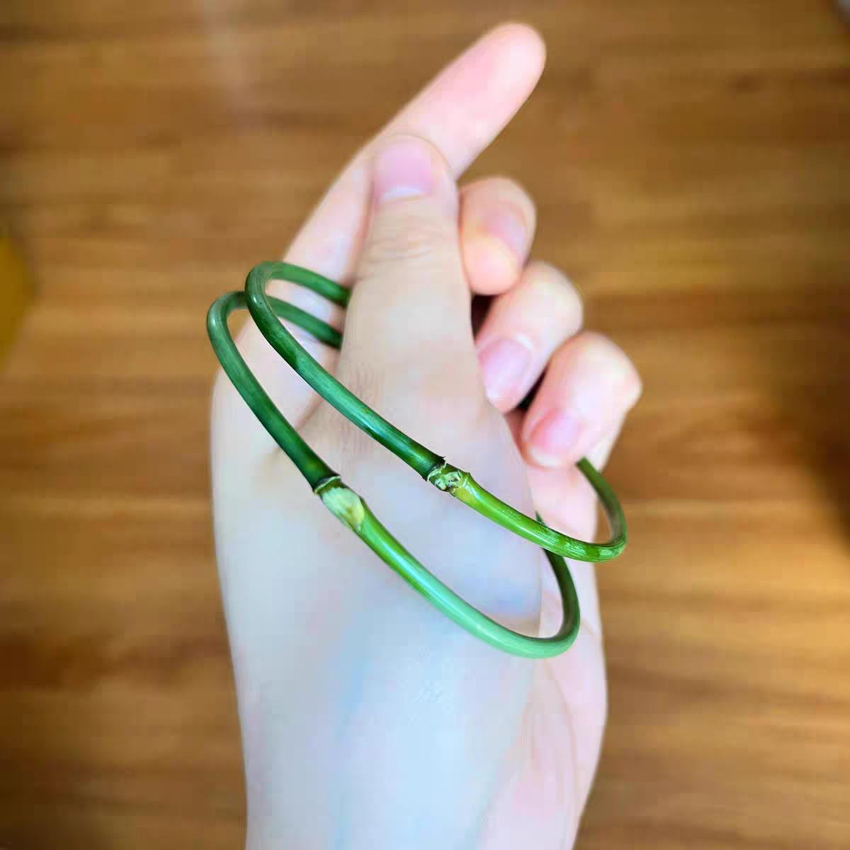 Bamboo Leaf Green Bracelet, Green Snake Green Bamboo, Chinese Style Niche Design, Tianshan Green, Qixi Festival Couple's Gift, Bracelet Jewelry