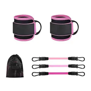 Ankle Resistance Bands with Cuffs, Ankle Bands for Working Out, Ankle Weights for Women, Glutes Workout Equipment, Ankle Strap for Legs and Butt, Exercise Equipment Home Gym,Best Valentine's Day Gifts for Dads/Moms/Boys/Girls
