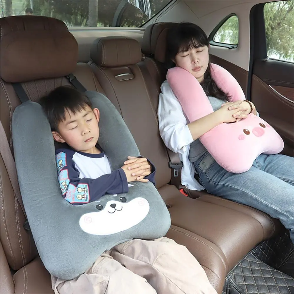 Adult Soft U-Shaped Neck Pillow with Cozy Fabric, Soft Filling, Head Support, Front/Back Seat Compatibility, Long Drive Suitability, Car Travel Aid Bag Accessory, Front/Back Seats