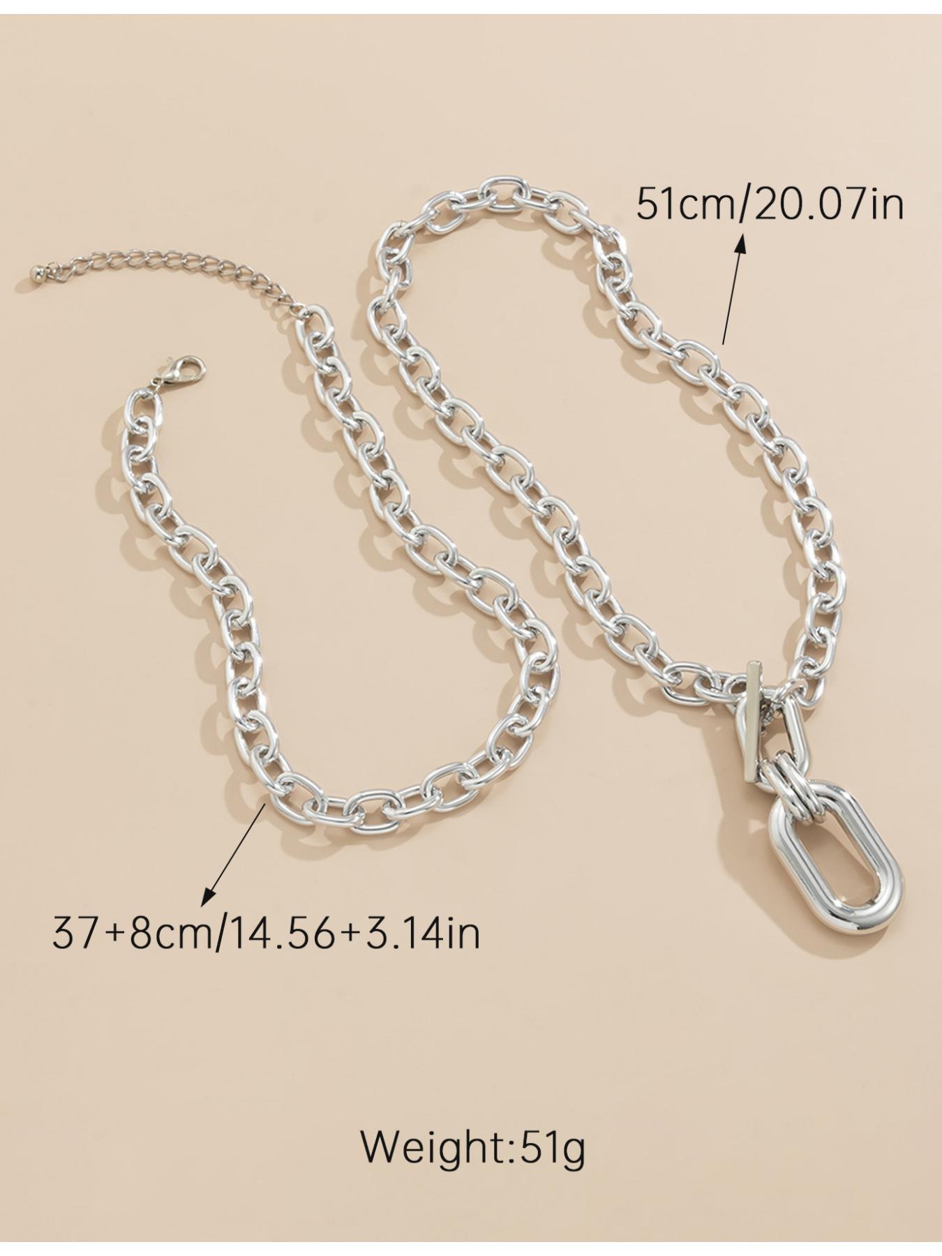 Chain Necklace for Women & Girls, Fashion Jewelry for Party, Daily Clothing Decor, Modern Versatile Accessories, Trendy All-match & Exquisite Jewelry for Birthday Gift, Daily Wear Necklace