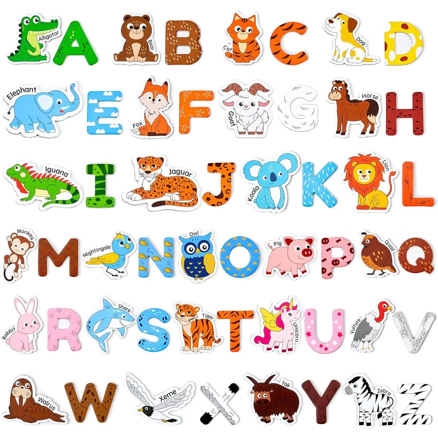 Wooden Fridge Magnets for Toddlers – 26 Cute & Uppercase Letters, Large Refrigerator ABC Alphabet Magnets Set for Kids, Preschool Spelling Alphabet Gifts Toy for Ages 2+