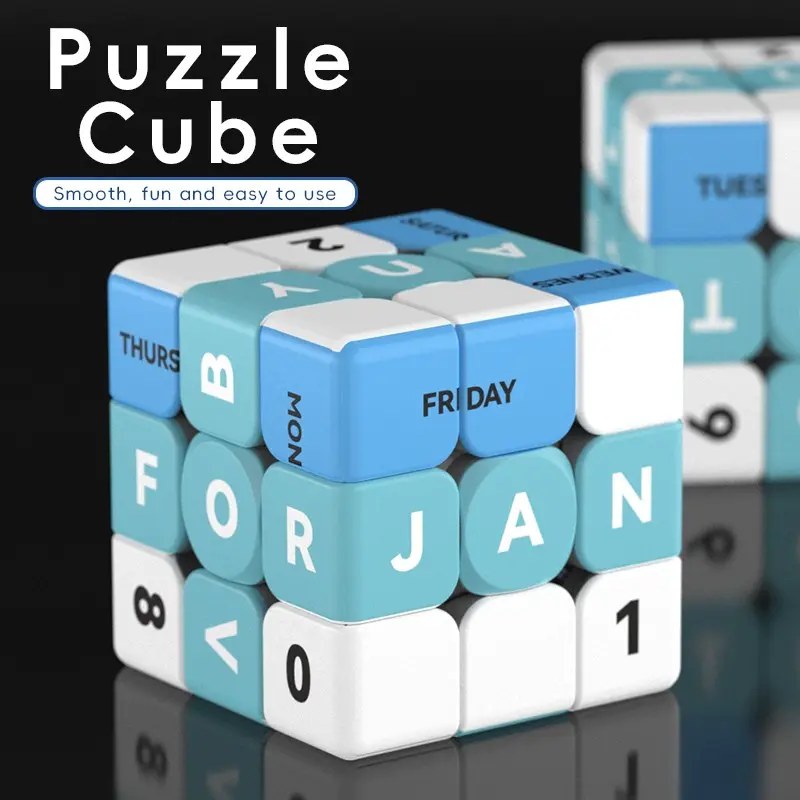 3x3 Calendar Cube, Fun Puzzle Game, Ideal for Beginners, Perfect Holiday Gift, Educational Toy, Brain Teaser Challenge