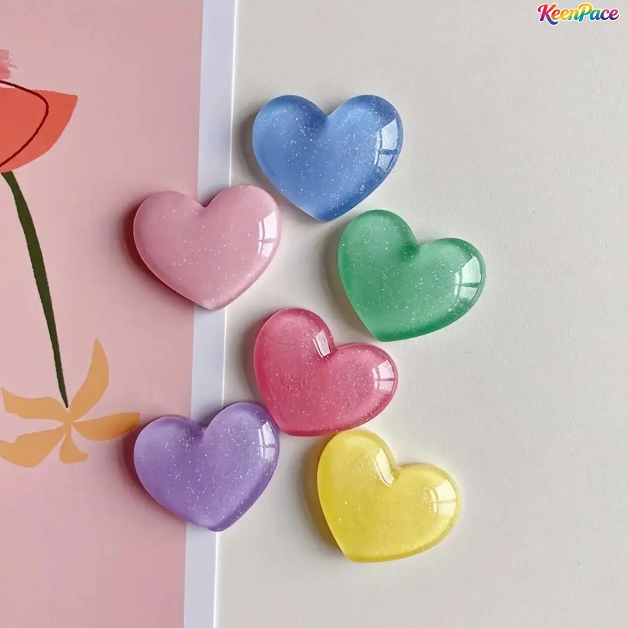 6 Pcs Cute Cartoon Heart Shaped Fridge Magnets, Multicolor Pastel Decorative Magnets, Lovely Ornaments for Kitchen, Whiteboard, Locker & Dishwasher, Creative Small Gift,back to school,back to school haul
