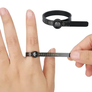 Ring Sizer Measuring Tool with Magnifier for Easy Reading, Clear Plastic Ring Sizer 1-17, Perfect for Accurate Ring Measuring