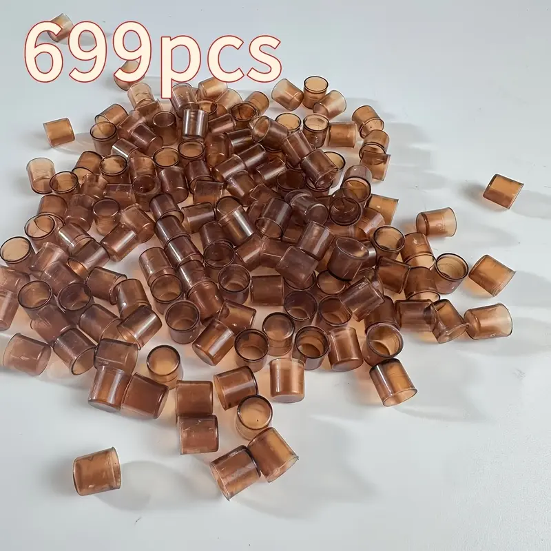 699pcs of plastic queen bee cups, reusable bee breeding queen stand cups, bee queen breeding and hatching beekeeping tools, suitable for beekeepers' management of beehives