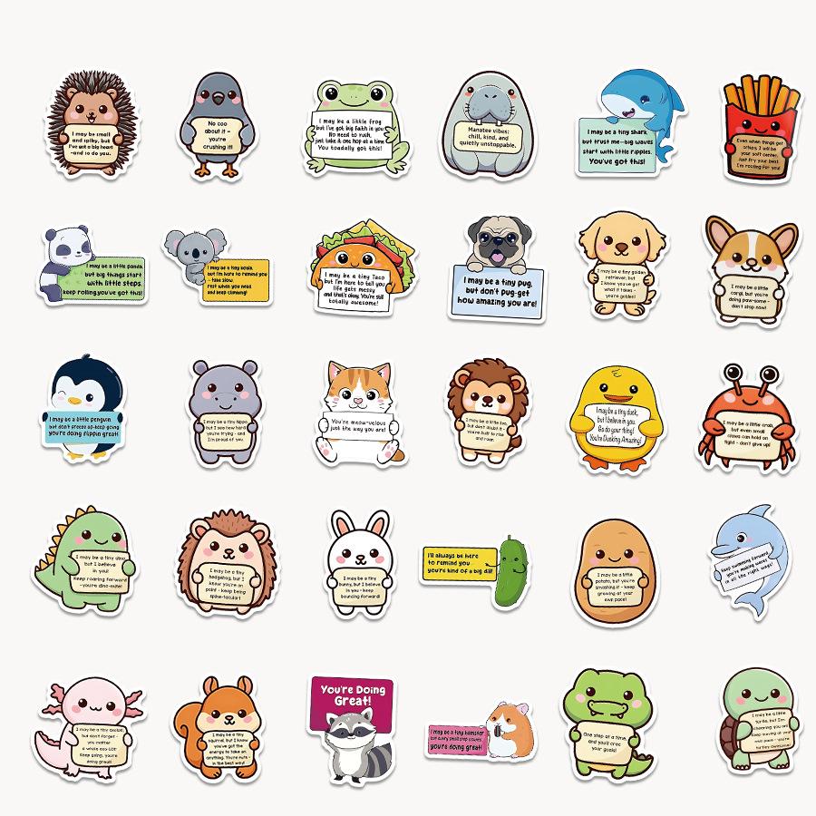 50PCS Aesthetic Animal Graffiti Stickers Pack, Cute Waterproof Vinyl Decals for Boys Girls Skateboard Scrapbooking Phone Case Sticker bombing my hydro flask with these cute animals! 50 waterproof PVC decals!#animalstickers#waterbottlestickers
