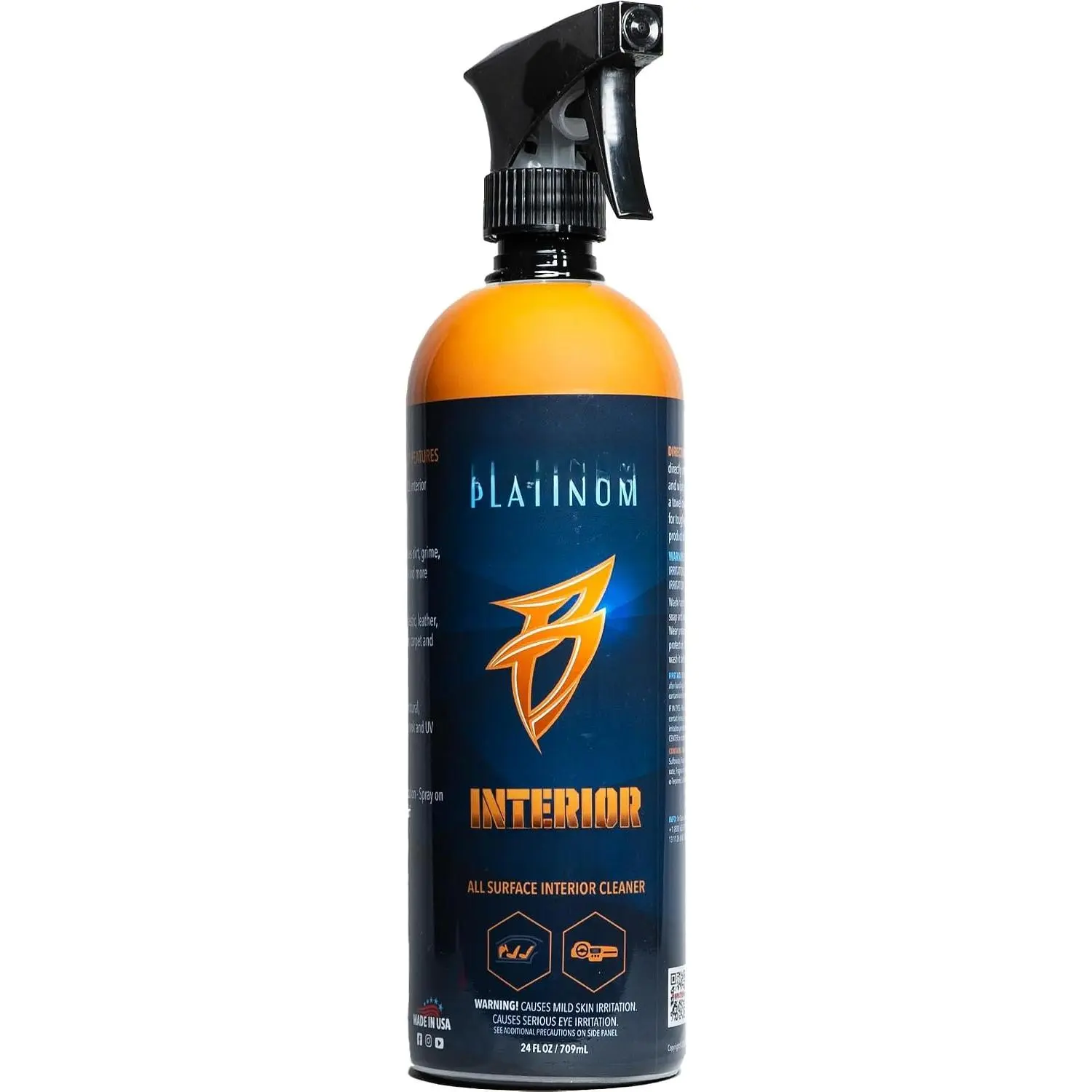 Auto Interior Multi-Surface Cleaner, 24oz - UV Protection Deep Clean Formula for Dashboards, Vinyl, Leather, Plastic, Leaves a Clean Matte Finish