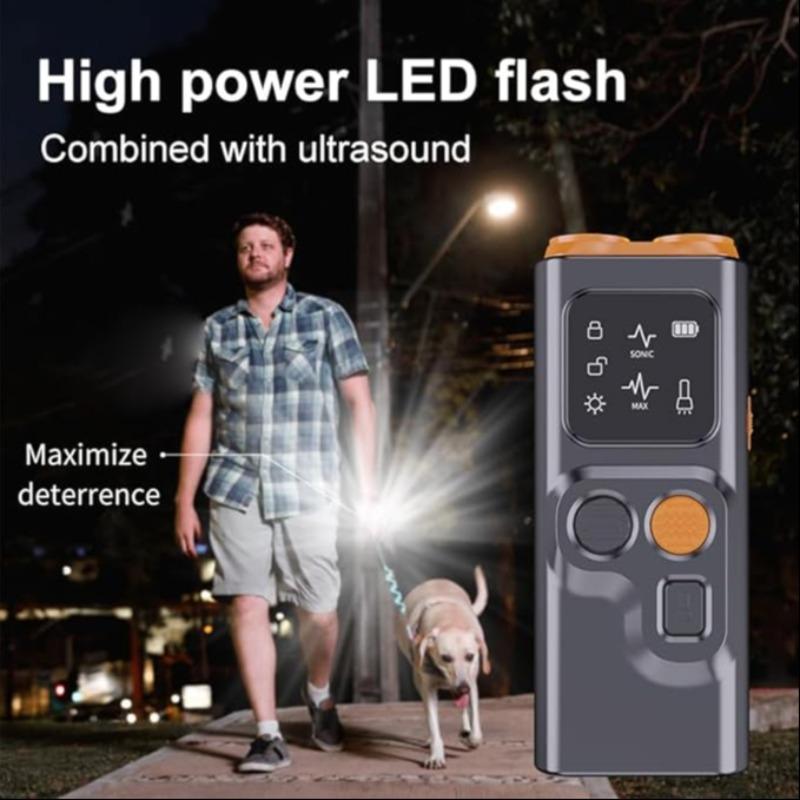 Dog Bark Deterrent Device, 1 Box Rechargeable Dog Bark Control Device with LED Flashlight, Dog Training & Behavior Aid Tool for Outdoor, Pet Gear, Pet Supplies, Easter Gifts, Pet Products
