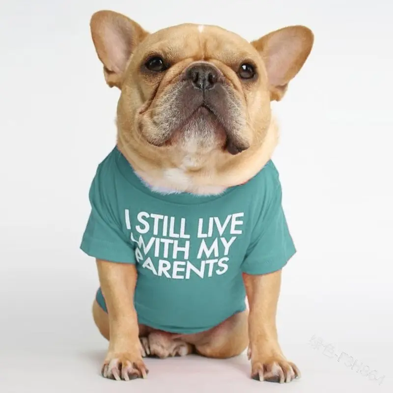 French Bulldog Clothes, Pug, Shih Tzu, Bulldog Pet Apparel, Round Neck T-Shirt, Teddy Bear Dog Clothing