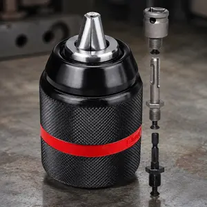 Industrial-Grade 4-Piece Metal Drill Chuck Set: 2-13mm Hex Shank Impact Screwdriver Bits, Quick-Change Adapter, Durable Mechanical Tools for Auto Repair, Metalworking & Professional Maintenance