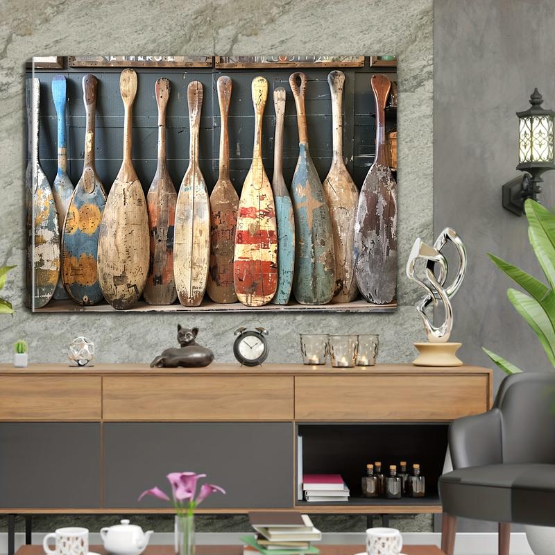 Columbia Lake Planning Canvas Wall Art - Modern American Style, Wood Frame, Perfect for Living Room, Bedroom or Lake House Decor Decorative Artistic Print Photo poster