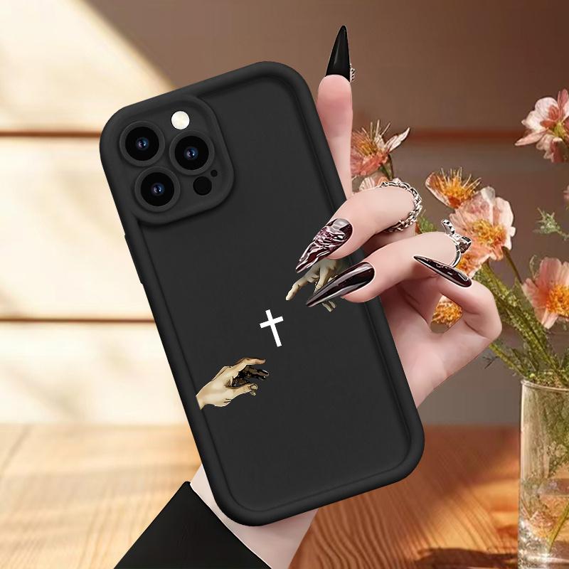 Protect Your Phone Soft Phone Case Simple with Jesus Will Help You Patterns UV Printing Matte Phone Cover 360 Degree Full Protection for iPhone 17 E Air Pro ProMax iPhone16 15 14 Plus 13 12 Mini 11 X XS XR for Smartphone Best Gift Birthday Girl Boy