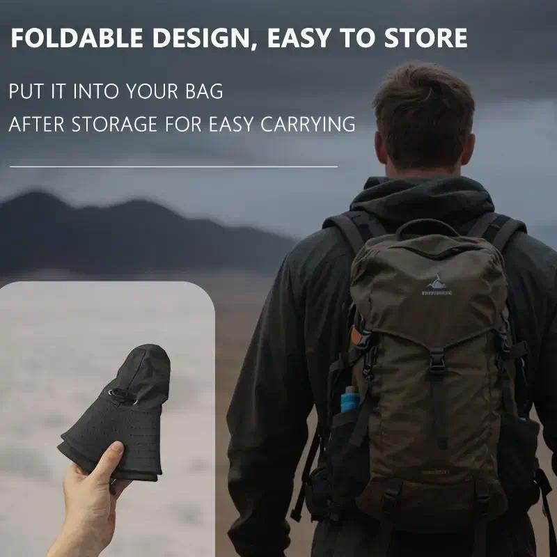 Good osierds Summer UPF 50+ Sun Protection Hat with Neck Flap & Detachable Face Mask, Wide Brim Bucket Hat for Men Women, Breathable 360° UV Block Fishing Safari Beach Hiking Camping Outdoor Gear