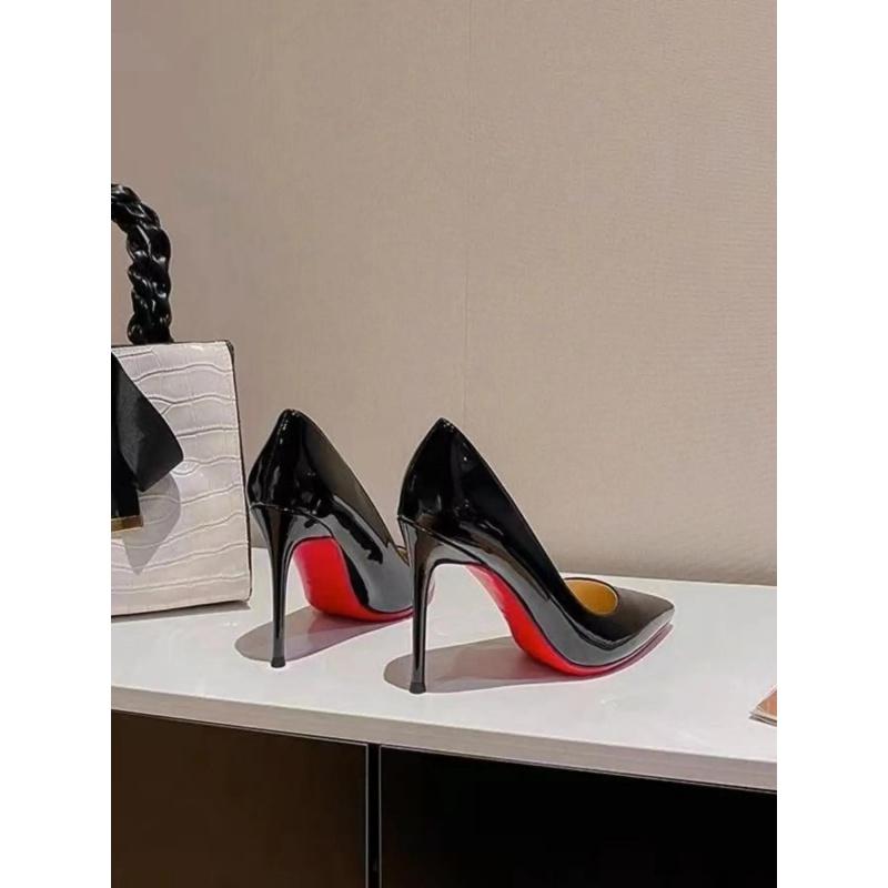 Women's Simple One-Step High Heel Shoes, Elegant All-Season Footwear, Fashion Shiny Wedding Shoes, Perfect for Parties and Daily Use