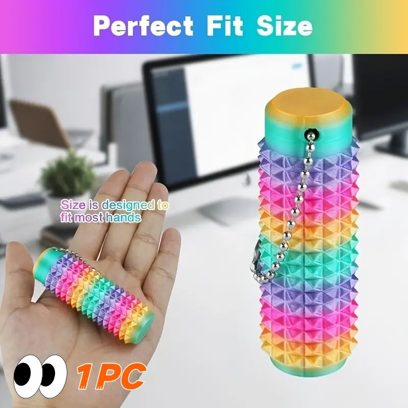 3D Cone Roller Massage Tool, Pocket-Sized Sensory Keychain, Relieves Anxiety and Stress, Ideal Gift, Enhances Intelligence, Reduces Fatigue