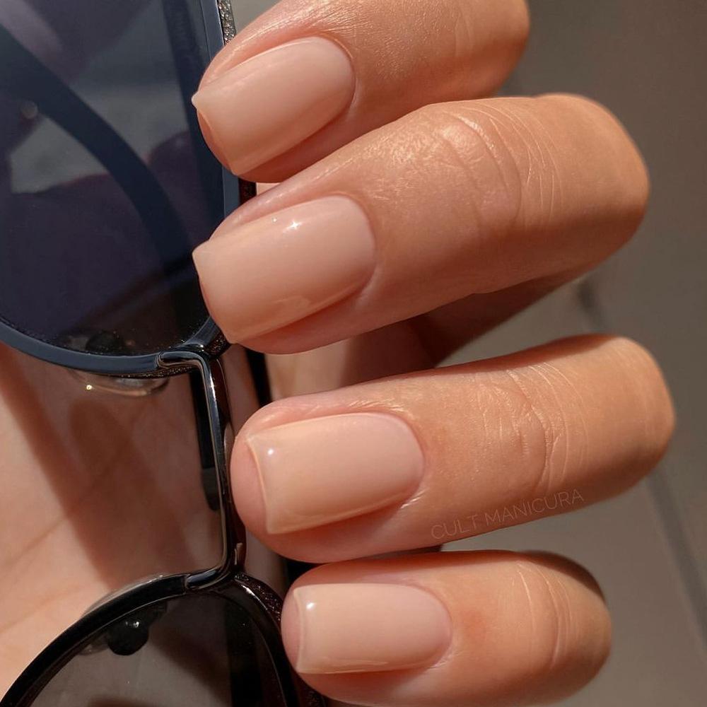 Wearable Women's Nail Art Wholesale Simple Medium-Long Square Solid Color Nail Tips Patch Wearable Nails