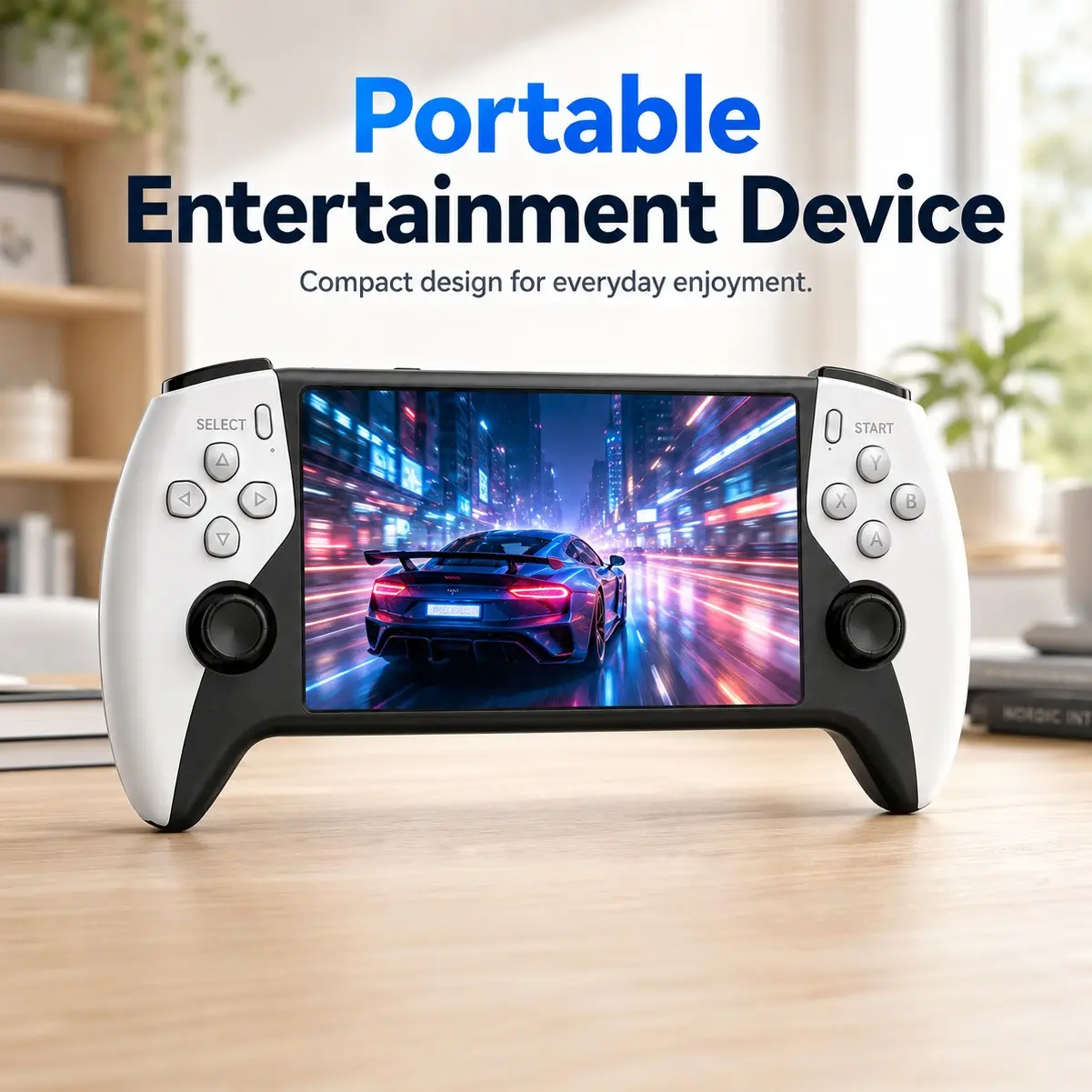 Sf3500 Retro Handheld Game Console, 5-Inch IPS HD Screen, Dual Joysticks, TV Casting, Adjustable Brightness & Volume, Ergonomic Grip