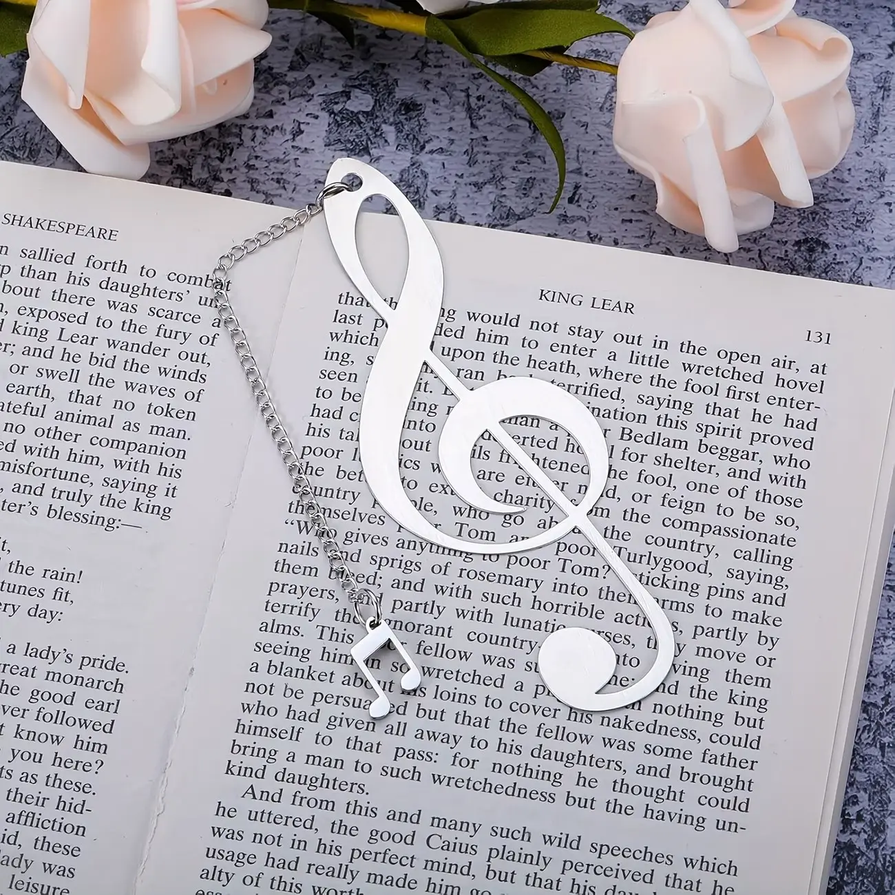 Elegant Stainless Steel Music Bookmark Gift, Perfect for Music Lovers, Book Enthusiasts, Graduation, Valentine's Day, Christmas, Birthday, Anniversary