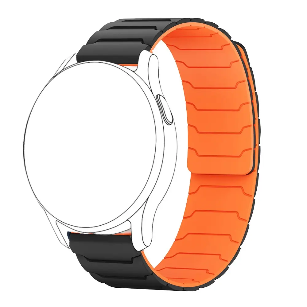 Adjustable Magnetic Watch Band, Silicone Strap for Smartwatches, 20mm/22mm Quick Release, Compatible with Galaxy Huawei Xiaomi Redmi Garmin Replacement Strap