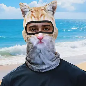 Outdoor cycling cat ear cycling headgear animal pattern face kini sunscreen mask digital printing headgear sport activity