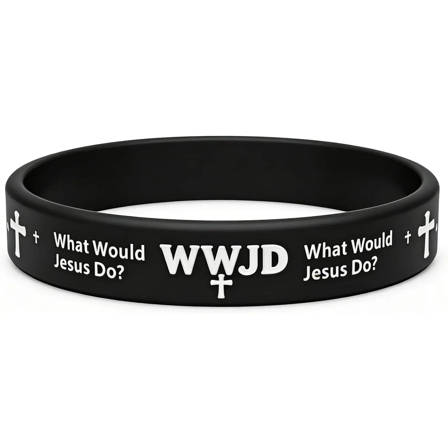 WWJD  Wristband, What Would  Do Rubber Bracelet, Christian Inspirational