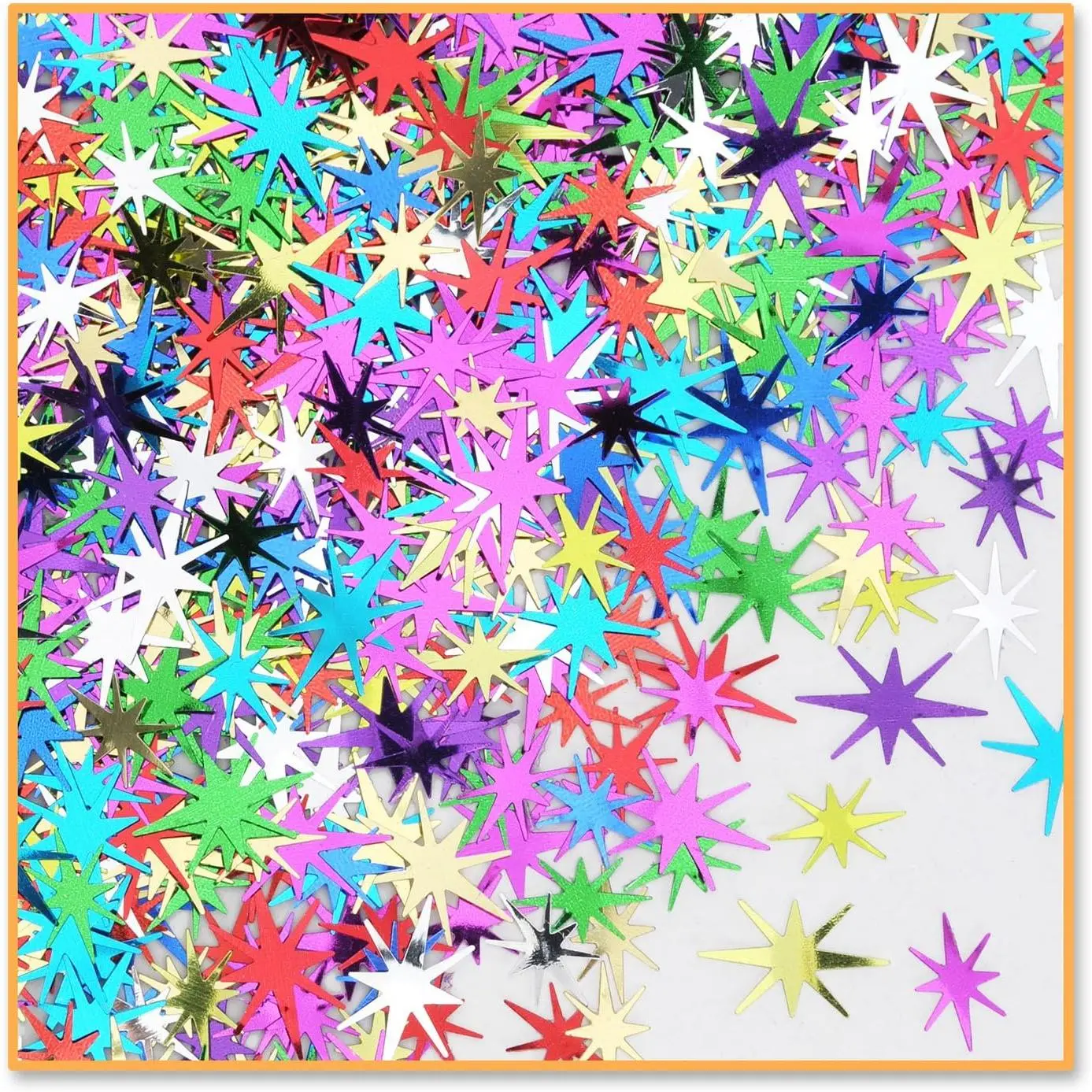 Starbursts Confetti New Year's Eve Party Supplies, Birthday Decorations, Tableware, 0.5 Ounces, Multicolored