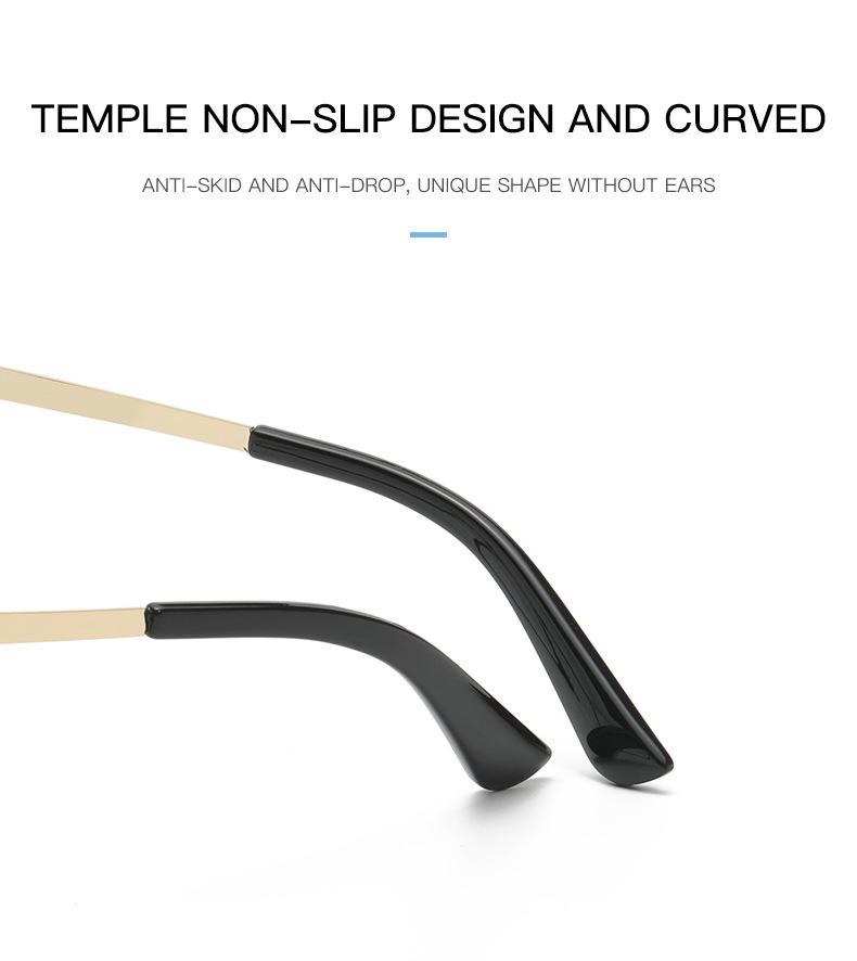 Color-changing anti-blue light glasses, fashionable cat-eye glasses frame, trendy metal eyeglass frame