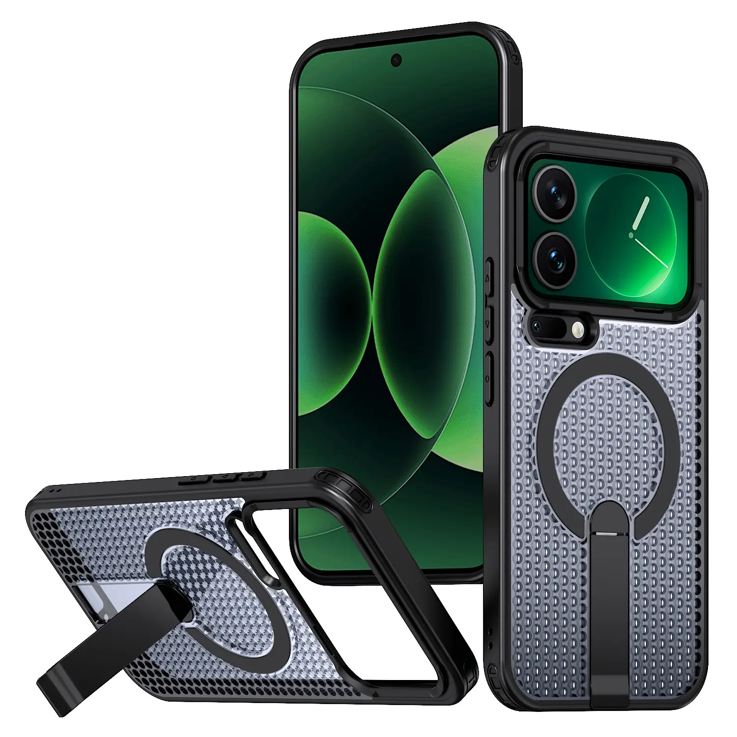 Xiaomi 17 Pro Max Phone Case with Magnetic Charging Stand, Protective Cellphone Cover, Durable Design, Perfect Fit, Essential Accessory