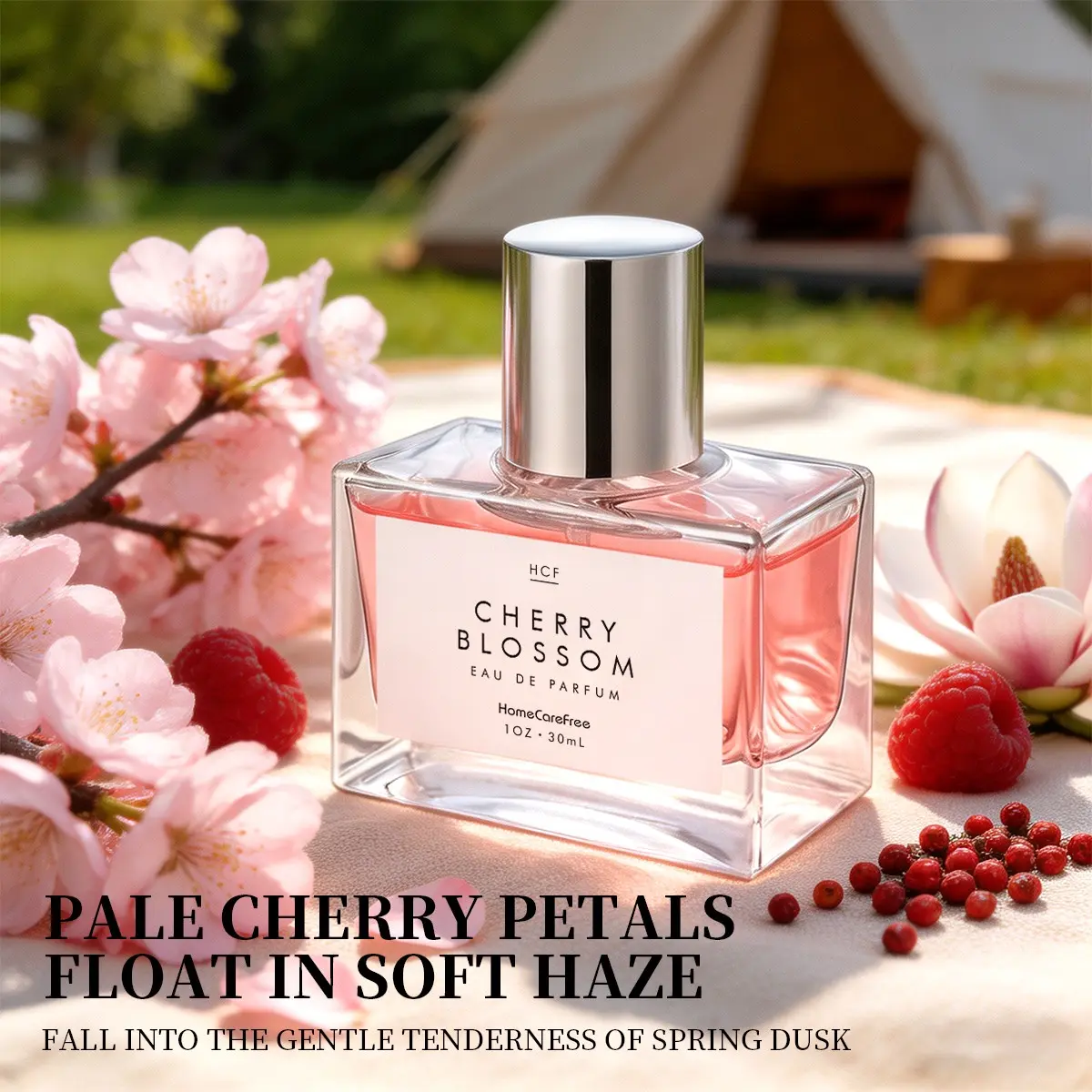 Hcf Cherry Blossom Edp 30ML, Spring Picnic Perfume, Pale Petals & Tender Sweetness, Recyclable Liquid Perfume, #perfumetok #cherryblossom