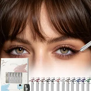 6 Colors Eyeliner Pencil Set with Sharpener – Smooth & Easy Application Matte and Pearlescent Eyeliners for Women, Versatile Eye Liner Pencils for Waterline, Eyeshadow, Lip Liner, Long-Wearing Makeup for Daily, Party, Travel, Gift
