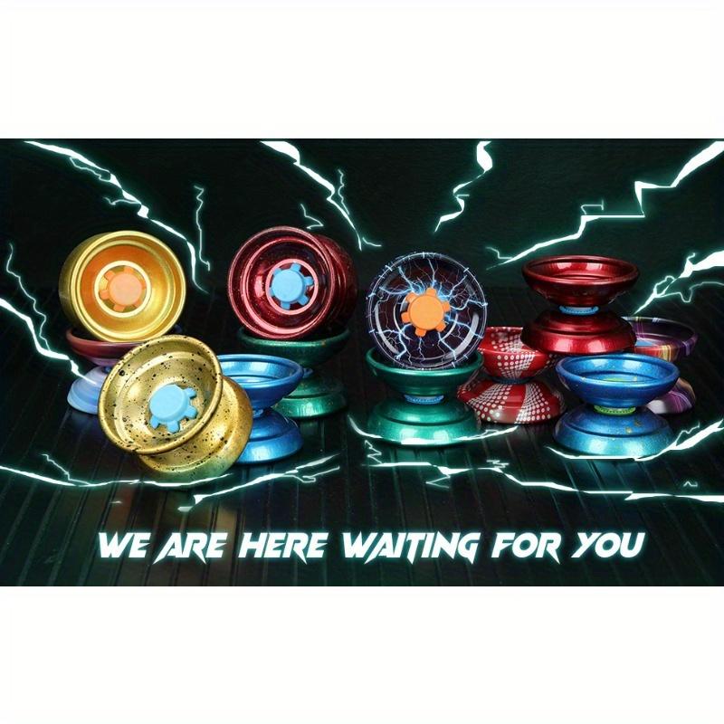Auto-Rebound Yo-Yos Colorful Responsive for Beginners Boys & Adults Metal Shaft Automatic Rebound String Multiple Colors