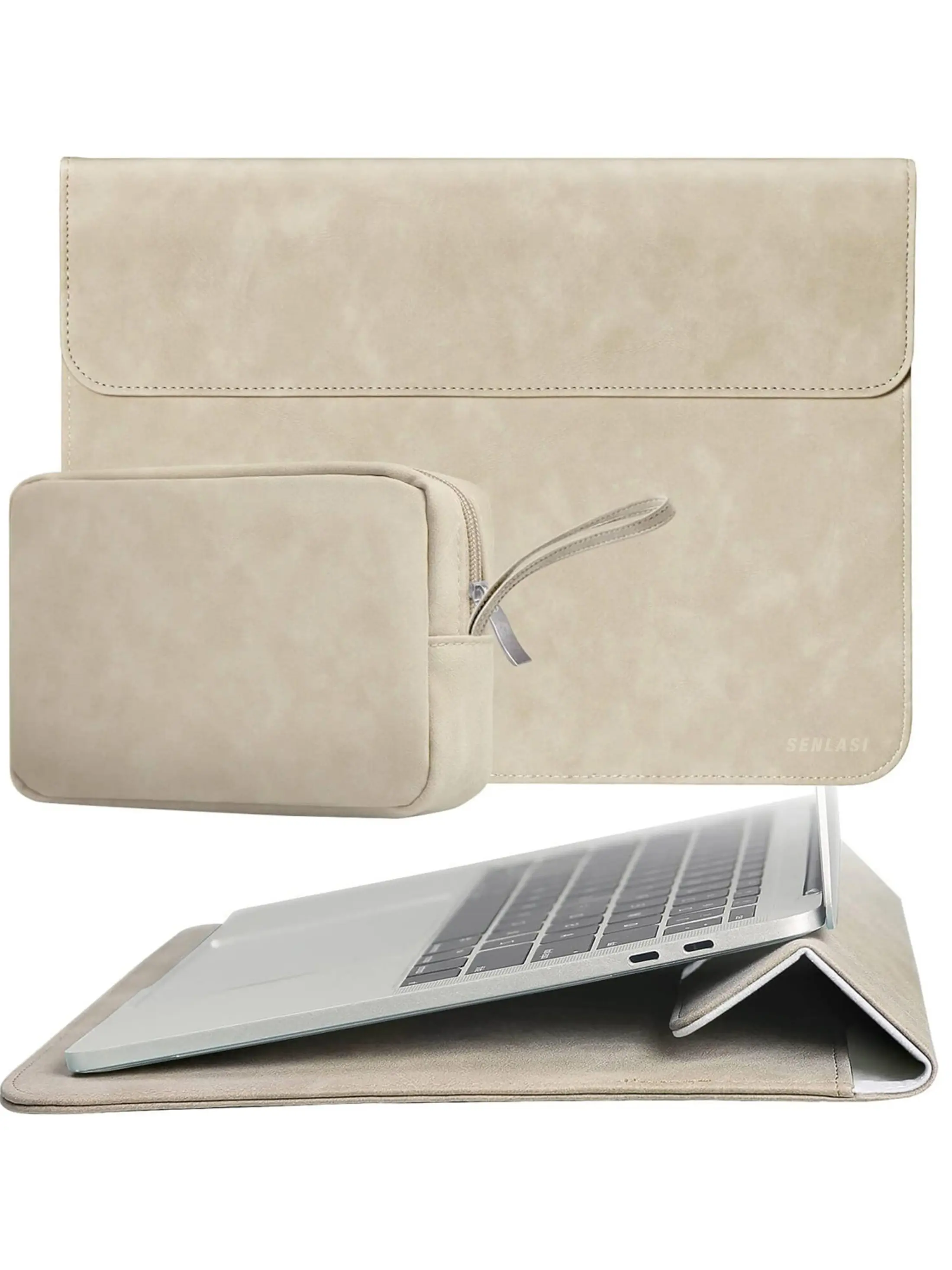 13/14 Inches Laptop Sleeve Bag, Notebook Sleeve, PU Leather Protective Cover, Durable PU Cover, Casual Style, All Seasons, &, for Macbook, iPad, Hp Chromebook, Macbook Accessories