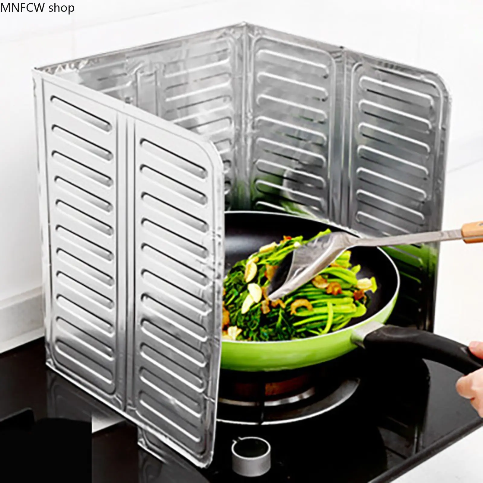 Foldable Patterned Oil Splash Guard for Kitchen Stoves, Waterproof & Heat-Insulating Anti-Splatter Screen for Frying Pans & Cooking Utensils