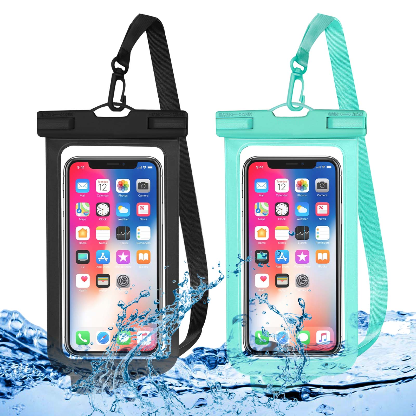 Waterproof Phone Pouch, 2 Counts Clear Waterproof Cell Phone Case with Lanyard for iPhone 15/14/13 Pro Max/Plus and Galaxy S22/S23, Fits Phones up to 7 Inches, Essential Waterproof Dry Bags for Outdoor Beach Swimming Diving, Boating Accessories Waterproof Phone Pouch, 2 Counts Clear Waterproof Cell Phone Case with Lanyard for iPhone 15/14/13 Pro Max/Plus and Galaxy S22/S23, Fits Phones up to 7 Inches, Essential Waterproof Dry Bags for Outdoor Beach Swimming Diving, Boating Accessories